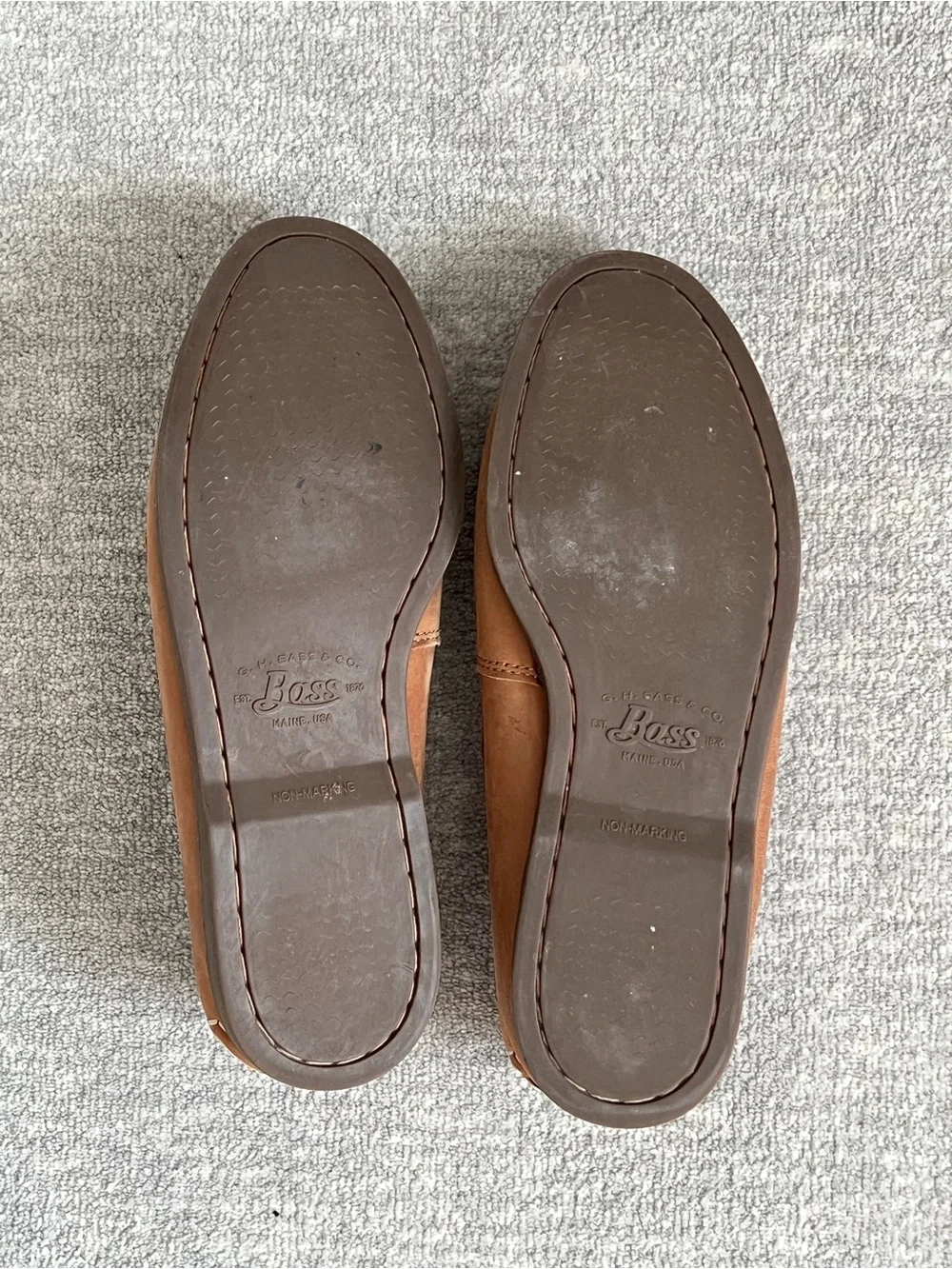 Bass Hampton Core 2 Men’s Brown Leather Boat Shoes Sz. 9 1/2 W
